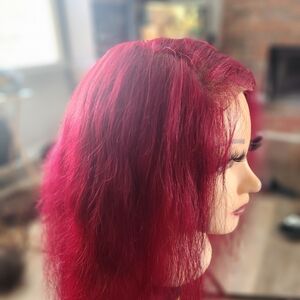 Vibrabt Burgundy Lace Front Wig - Deep Red Color